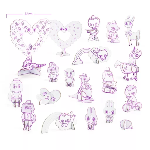 Djeco Csináld magad - Cukiföld lakói 3D-ben - Kawaii world
