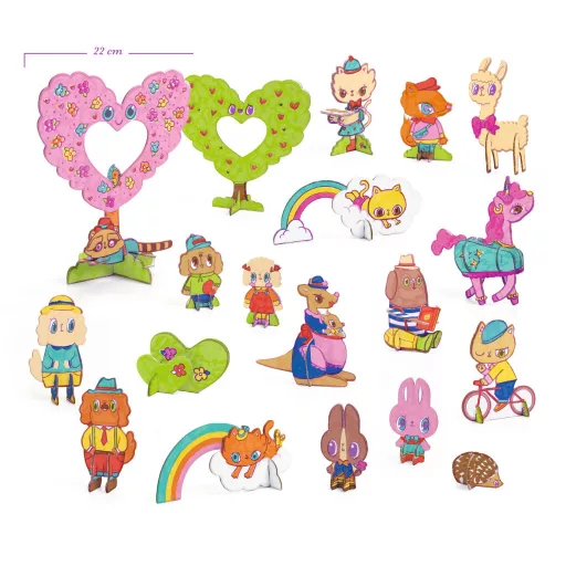 Djeco Csináld magad - Cukiföld lakói 3D-ben - Kawaii world