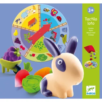  Djeco Társasjáték - Forma kitapintó Képes lottó - Tactilo lotto, farm