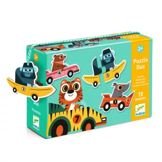 Djeco Párosító puzzle - Autós - Racing cars