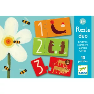 Djeco Párosító puzzle - Számok, 20 db-os - Numbers