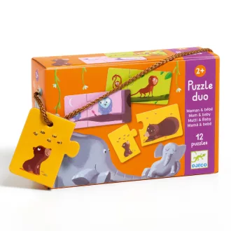   Djeco Párosító puzzle - Mama-baba, 24 db-os - Mom and baby