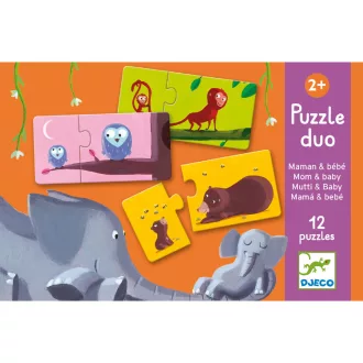   Djeco Párosító puzzle - Mama-baba, 24 db-os - Mom and baby
