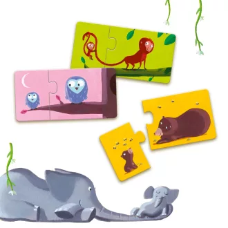   Djeco Párosító puzzle - Mama-baba, 24 db-os - Mom and baby