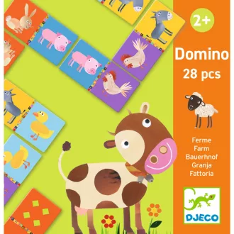Djeco Domino játék - Tanya, 28 db-os - Farm