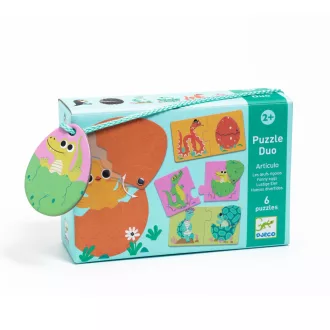   Djeco Párosító puzzle - Kié a tojás, 12 db-os - Funny eggs