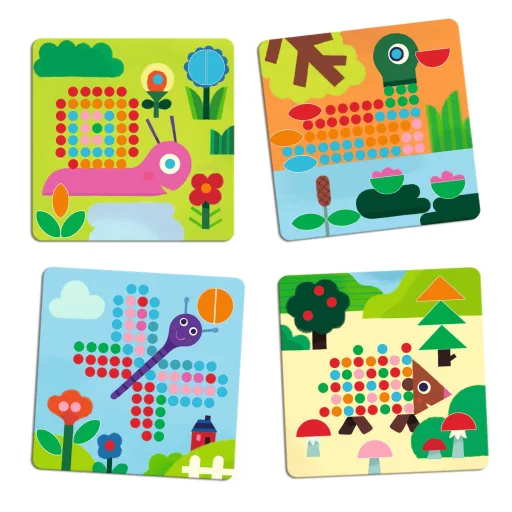 Djeco Pötyi mozaik - Kisállatok - Mosaico Mini Animo