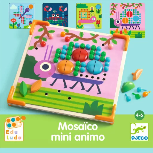 Djeco Pötyi mozaik - Kisállatok - Mosaico Mini Animo