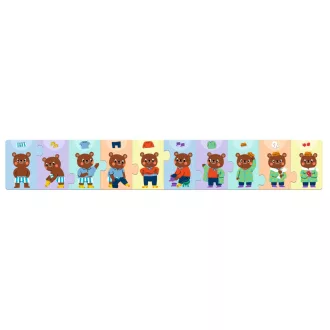   Djeco Sorozatkirakó puzzle - Mackó öltözködik, 10 db-os - Teddy dresses up