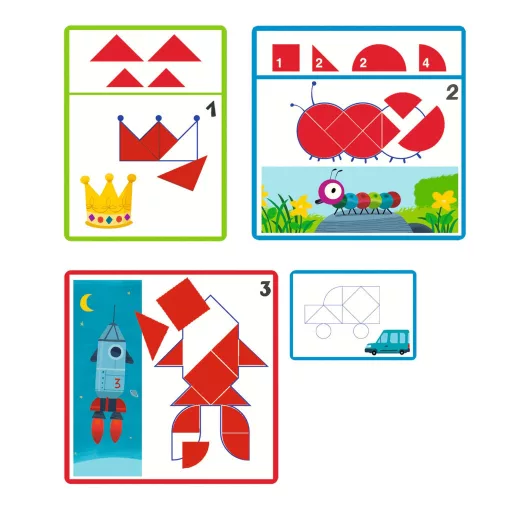 Djeco Fejlesztő játék - Alakzatok és formák - Eduludo Shapes