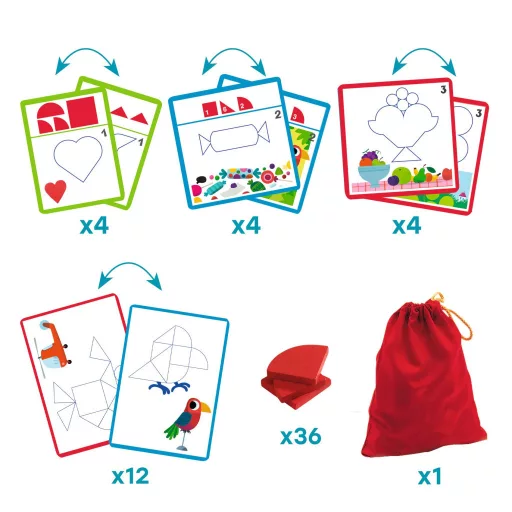 Djeco Fejlesztő játék - Alakzatok és formák - Eduludo Shapes