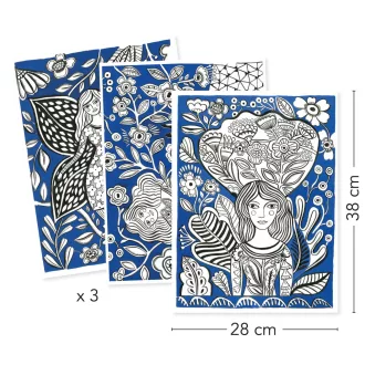   Djeco Művészeti műhely - Virágzás színezők mappa - Blooms
