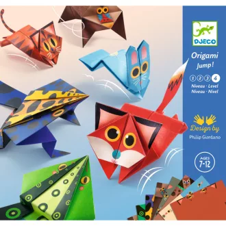 Djeco Origami - Ugró állatok - Jumping animals