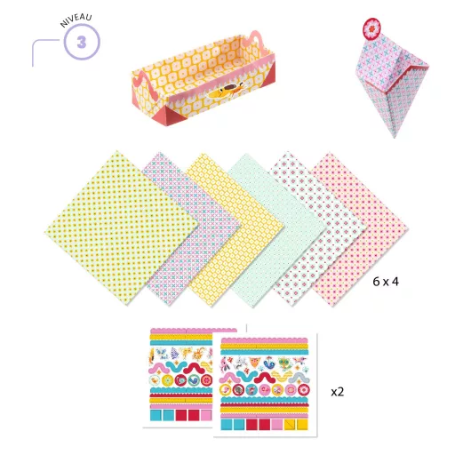 Djeco Origami - Doboz hajtogatás - Kirigami Small boxes
