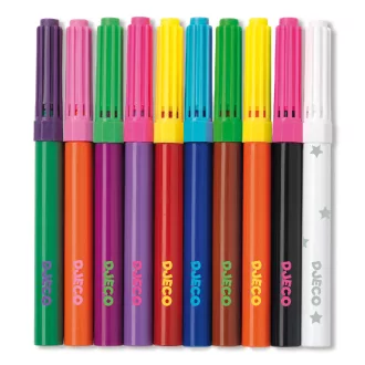   Djeco Filctoll készlet - Mágikus filctollak, 9 szín és 1 színváltó - 10 magic felt-tips