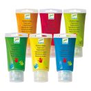 Djeco Ujjfesték készlet - 6 alap szín tubusban - 6 finger paint's tubes - Basic