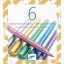 Djeco Filctoll készlet - 6 fémfesték filctoll - 6 metalic markers