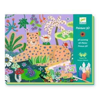   Djeco Művészeti műhely - Festés kiemelkedően - Trópusi erdő - Tropical forest
