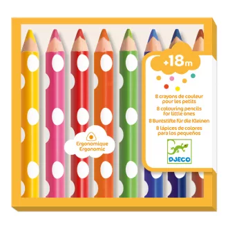   Djeco Színesceruza készlet piciknek - 8 szín - 8 colouring pencils for little ones