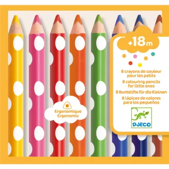   Djeco Színesceruza készlet piciknek - 8 szín - 8 colouring pencils for little ones