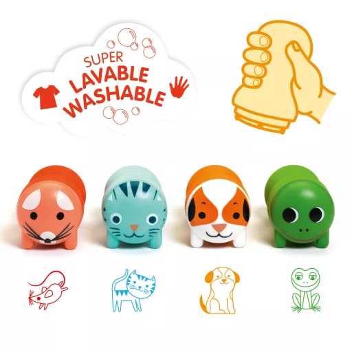 Djeco Bélyegzők kicsiknek - Kerti állatok - Stamps fort littles ones - Garden animals