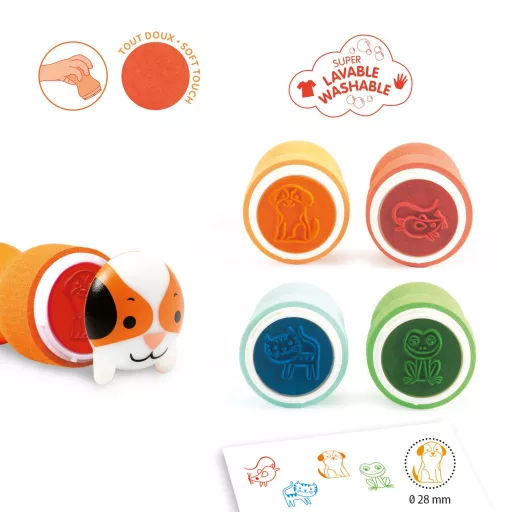 Djeco Bélyegzők kicsiknek - Kerti állatok - Stamps fort littles ones - Garden animals