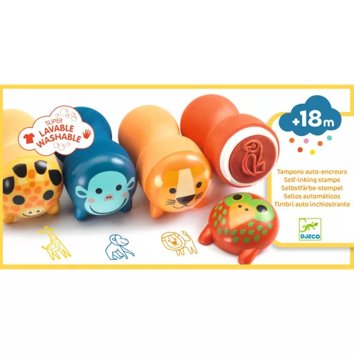 Djeco Nyomdakészlet - Szafari - Stamps for little ones - Safari animals
