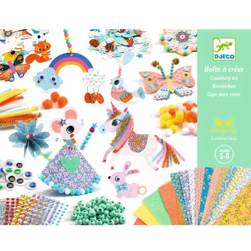 Djeco Kollázs műhely - Kreatív alkatrészek nagy készlete - Creativity kit