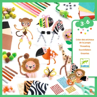   Djeco Kreatív készlet - Vadon élő állatok - Jungle Animal Creation Box