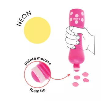   Djeco Marok filc készlet 4 fluoreszkáló színben - Pontozó színezés - Large dot markers