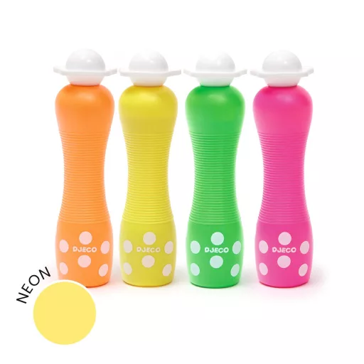 Djeco Marok filc készlet 4 fluoreszkáló színben - Pontozó színezés - Large dot markers