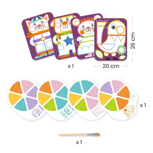 Djeco Palettafestés - Pufók pofik - Palette painting - Chubby cheeks