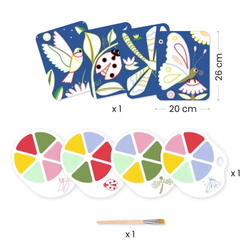 Djeco Palettafestés - Röpködők - Palette painting - Creepy crawlies