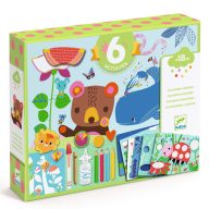   Djeco Kreatív műhely - 6 technika 1 dobozban - Egér és barátai - The mouse and his friends