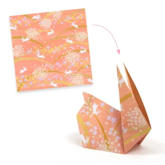   Djeco Origami 100 lapos készlet - Tavasz, 10 x10 grafikával - Haru