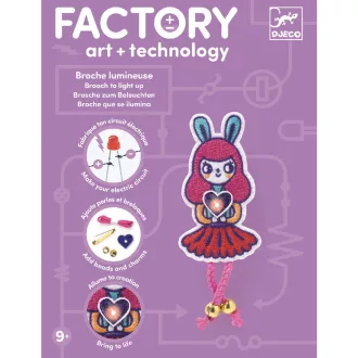   Djeco E-textil műhely - Nyuszilány kitűző - Brooch - Bunny girl