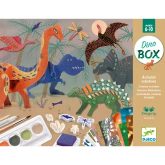   Djeco Kreatív műhely - 6 technika 1 dobozban - Dinoszauruszok világa - Dino Box