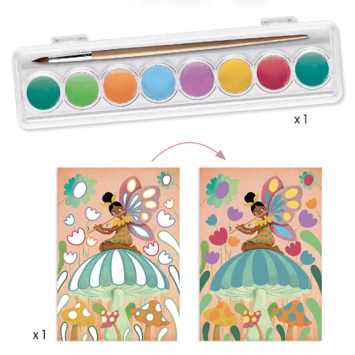 Djeco Kreatív műhely - 6 technika 1 dobozban - Tündérdoboz - Fairy Box