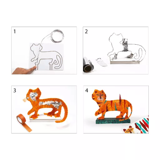 Djeco Művészeti műhely - Szoborkészítés - A tigris - The tiger