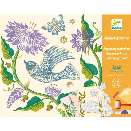 Djeco Művészeti műhely - Nyomat készítés, golgotavirág - Passionflower