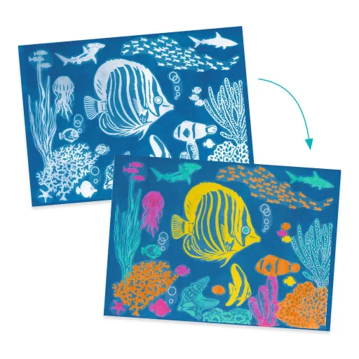 Djeco Művészeti műhely - Tengermély kék - Ultramarine, Cyanotype