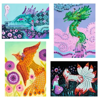   Djeco Mozaikkép készítés - Mítikus lények - Mythical Creatures