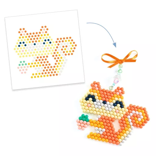 Djeco Artistic Aqua - Vizes gyöngykirakó készlet, Bundás barátok - Furry friends