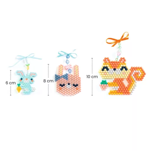 Djeco Artistic Aqua - Vizes gyöngykirakó készlet, Bundás barátok - Furry friends