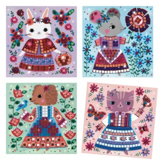   Djeco Mozaikkép készítés - Édes háziállatok - Lovely pets
