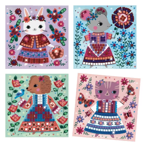 Djeco Mozaikkép készítés - Édes háziállatok - Lovely pets