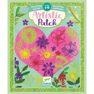   Djeco Artistic Patch - Csillámminta készítés - Virág szirmok - Collages - Petals