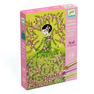   Djeco Csillámkép készítés - Csillogó ruhák - Glitter dresses