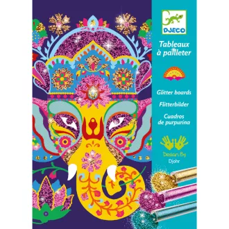   Djeco Csillámkép készítés - Csillogó állatok - Glitter animals