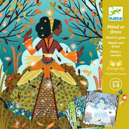 Djeco Fémfóliás színezés - Évszakok ruhái - Dresses in seasonal colours